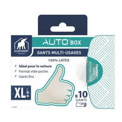 Gants en latex Elephant Auto'Box Taille 9, 10 pièces