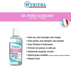 Gel hydro-alcoolique désinfectant pour les mains 100ml Wyritol