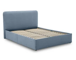 Goyave - lit coffre - 140x190 - en tissu - sommier inclus - Best Mobilier