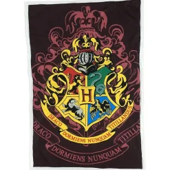 Harry Potter - Couverture motif/style emblème de Poudlard Multicoloured (150 cm x 100 cm)