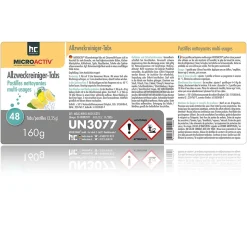 Höfer Chemie Microactiv 48 Pastilles Nettoyantes Multi-usages 160 G, Parfum Citron