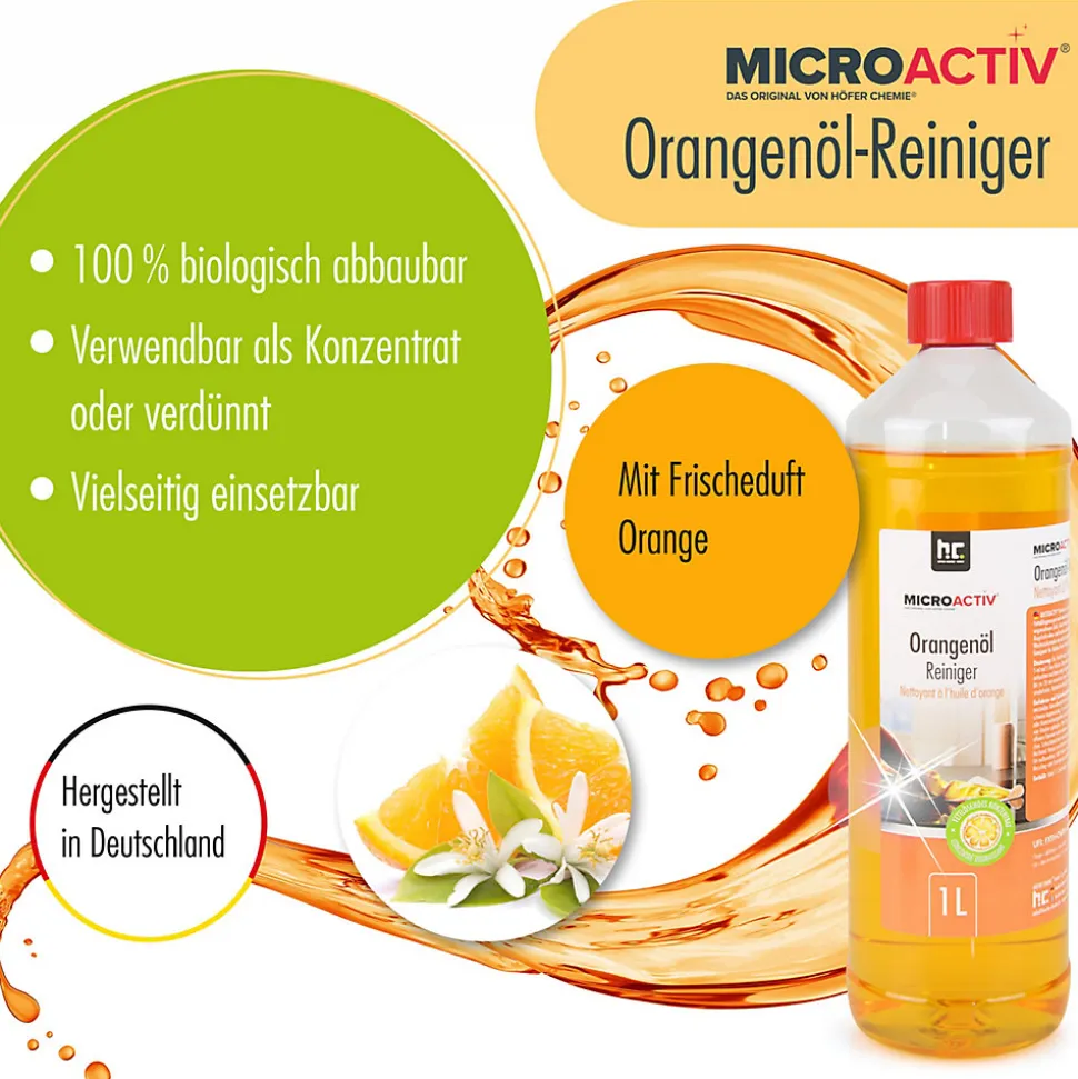 Höfer Chemie Microactiv Nettoyant Concentré À L'huile D'orange 6 x 1 L