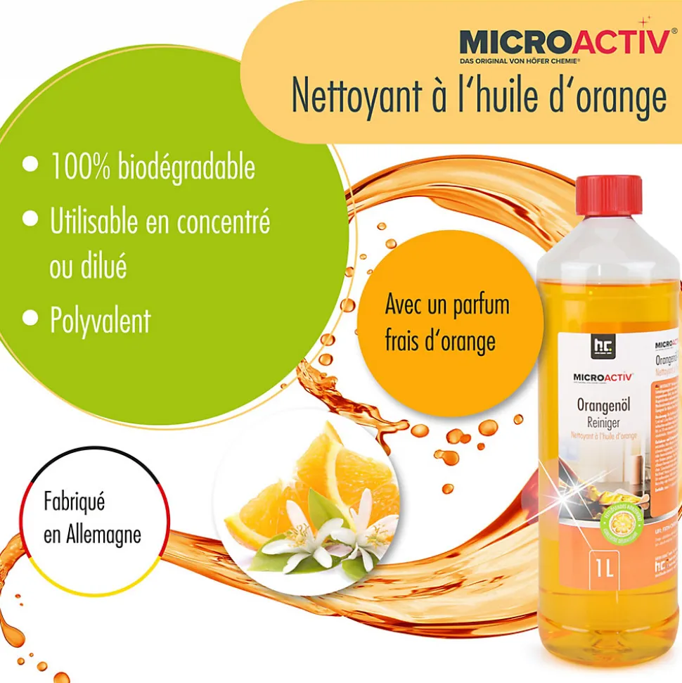 Höfer Chemie Microactiv Nettoyant Concentré À L'huile D'orange 6 x 1 L