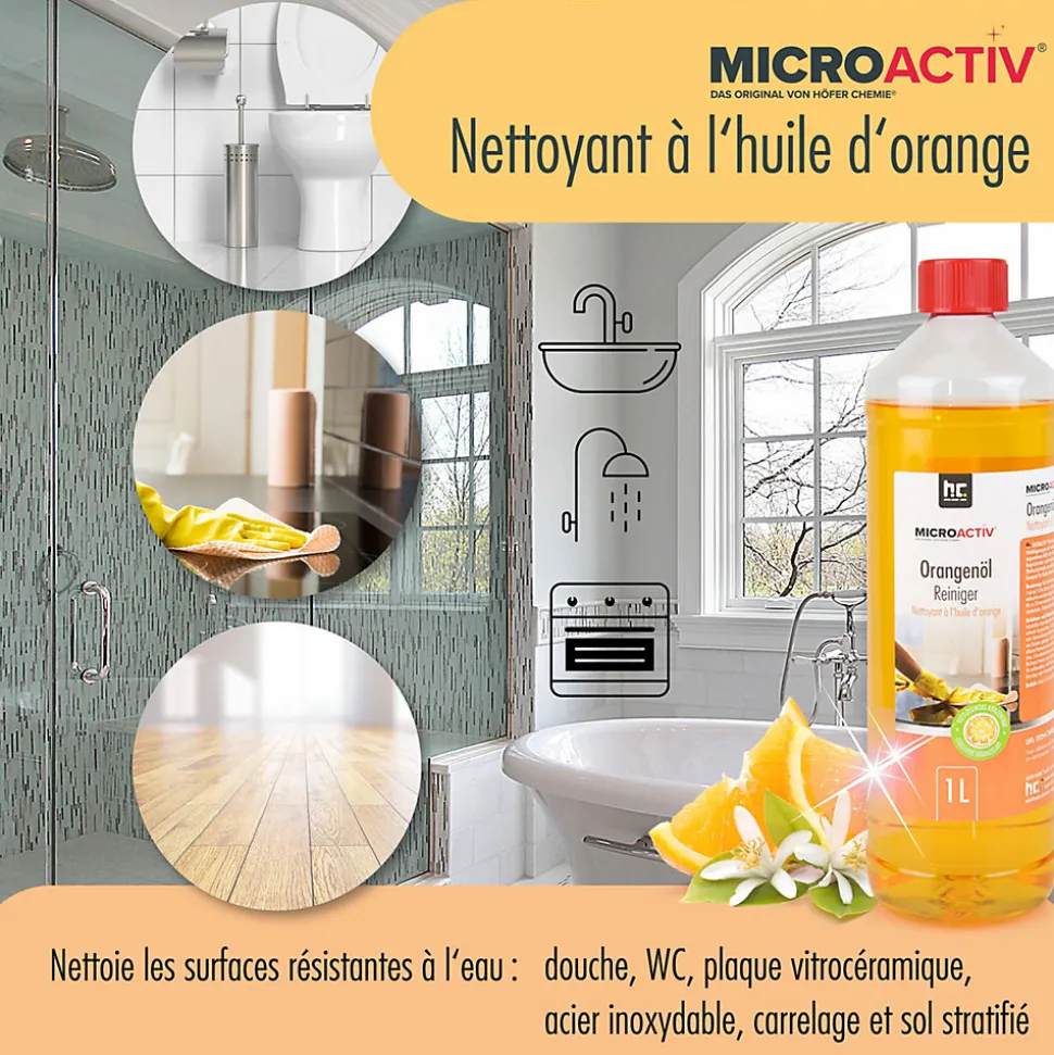 Höfer Chemie Microactiv Nettoyant Concentré À L'huile D'orange 6 x 1 L