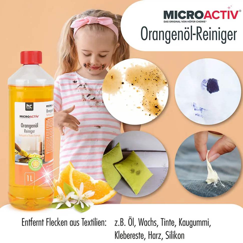 Höfer Chemie Microactiv Nettoyant Concentré À L'huile D'orange 6 x 1 L