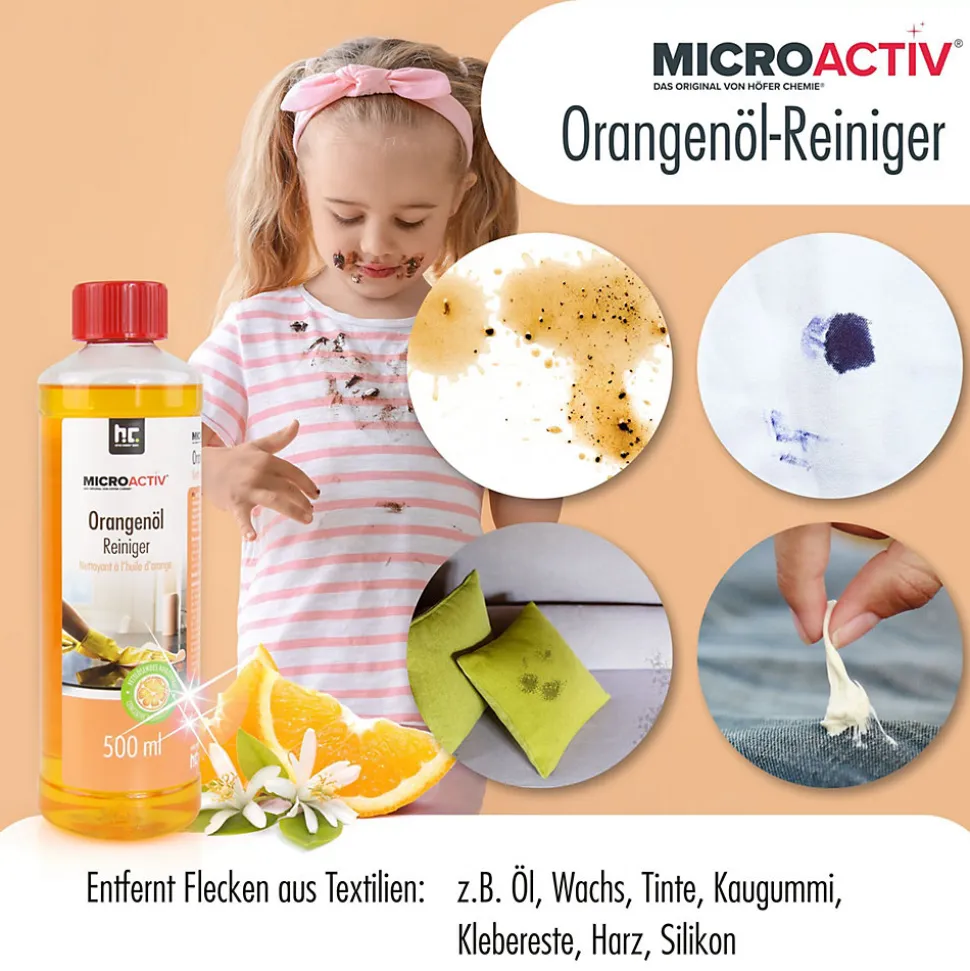 Höfer Chemie Microactiv Nettoyant Concentré À L'huile D'orange 2 x 500 Ml