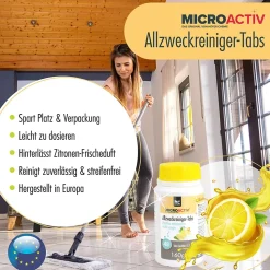 Höfer Chemie Microactiv Pastilles Nettoyantes Multi-usages 6 x 160 G, Parfum Citron