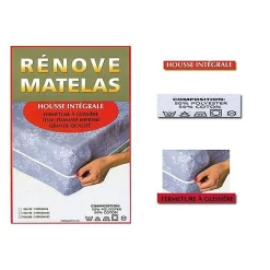 Housse à matelas damassé 180 x 200 cm 