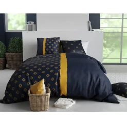 Housse couette + taie en coton Nills