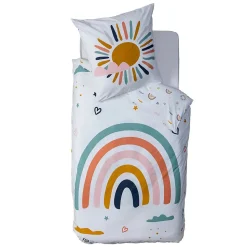 Housse de couette + 1 taie Arc en ciel de douceur