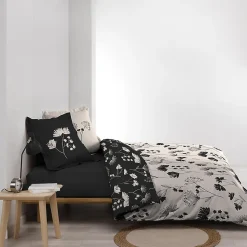 Housse de couette + 2 taies d'oreiller Iris - Douceur d'Intérieur - Parure de couette 260 x 240