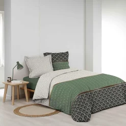 Housse de couette + 2 taies d'oreiller Belor - Douceur d'Intérieur - Parure de couette 260 x 240