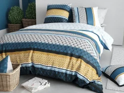 Housse de couette + 2 taies 220 x 240 cm Ossis