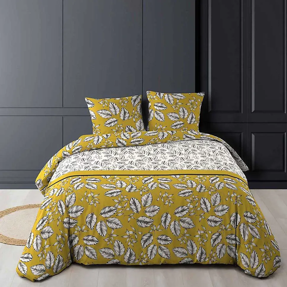 Housse de couette + 2 taies d'oreiller Marjolaine - Douceur d'Intérieur - Parure de couette 240 x 220