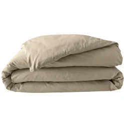 Housse de couette 100% Percale de Coton ORIGINE (260x240 cm - Sable)
