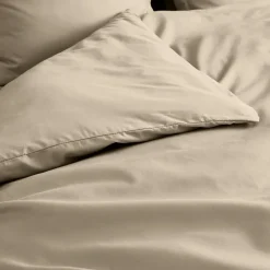 Housse de couette 100% Percale de Coton ORIGINE (240x220 cm - Sable)