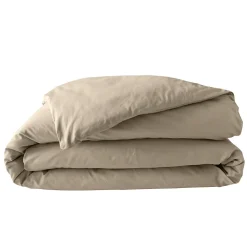 Housse de couette 100% Percale de Coton ORIGINE (240x220 cm - Sable)