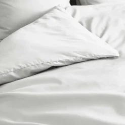 Housse de Couette 2 Personnes Percale Uni 78 fils percaline 240x220cm Blanc