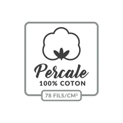 Housse de Couette 2 Personnes Percale Uni 78 fils percaline 260x240cm Blanc