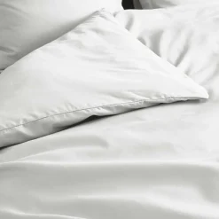 Housse de Couette 2 Personnes Percale Uni 78 fils percaline 260x240cm Blanc
