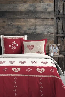 Housse de couette + taie Coeur de montagne mondane