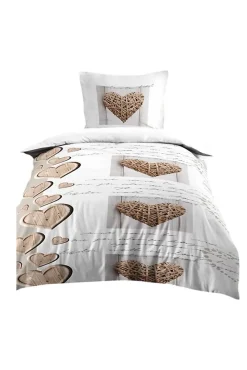 Housse de couette + taie Charming coeur