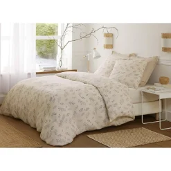 Housse de couette + taies gaze de coton 220 x 240 cm Liveo