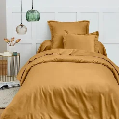 Housse de couette 140 x 200 cm "Prémium" pour lit 1 place - Prémium Miel