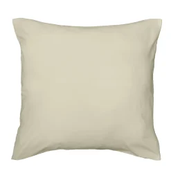 Housse de couette 240 x 220 cm microfibre unie lavée LIAM Ivoire 2 taies incluses