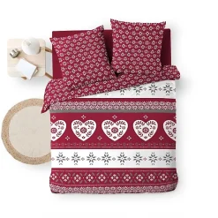 Housse de couette 260 x 240 cm coton 42 fils + 2 taies Alpage