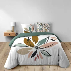 Housse de couette 240 x 220 cm + 2 taies Coton 42 fils OCTAVIA