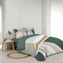 Housse de couette 240 x 220 cm + 2 taies Coton 42 fils ZÉPHYR