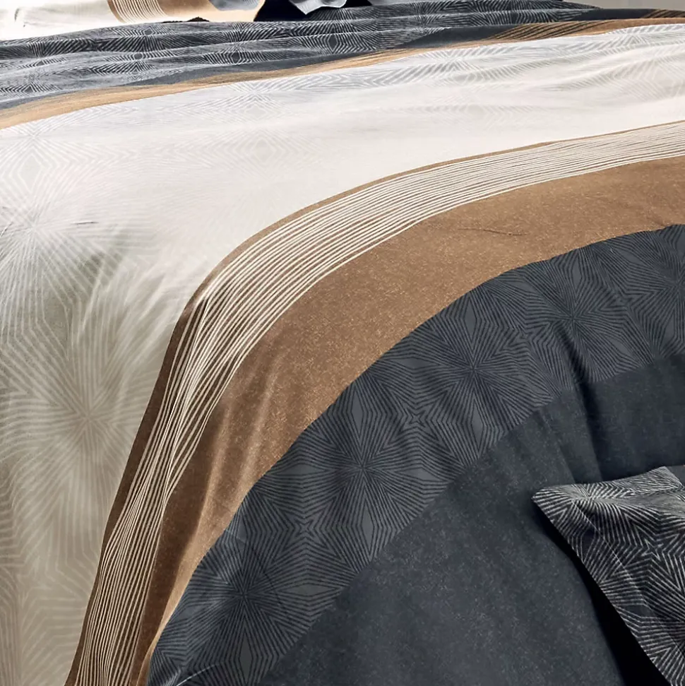 Housse de couette au style graphique (200x200 cm - Noir)