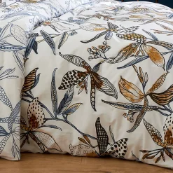 Housse de couette aux fleurs exubérantes (200x200 cm - Blanc)