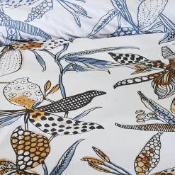 Housse de couette aux fleurs exubérantes (260x240 cm - Blanc)