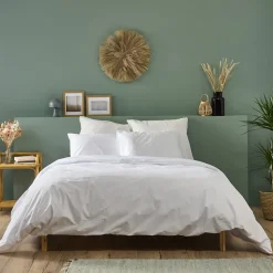 Housse de couette Blanc 240x260cm Parure PERCALE
