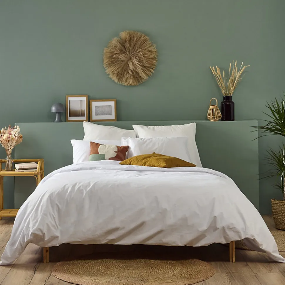 Housse de couette Blanc 240x260cm Parure PERCALE