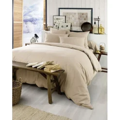 Housse de couette "Candice" toutes dimensions Flanelle de Coton - Candice Sable - Housse de couette 240 x 220 cm