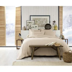 Housse de couette "Candice" toutes dimensions Flanelle de Coton - Candice Sable - Housse de couette 240 x 220 cm