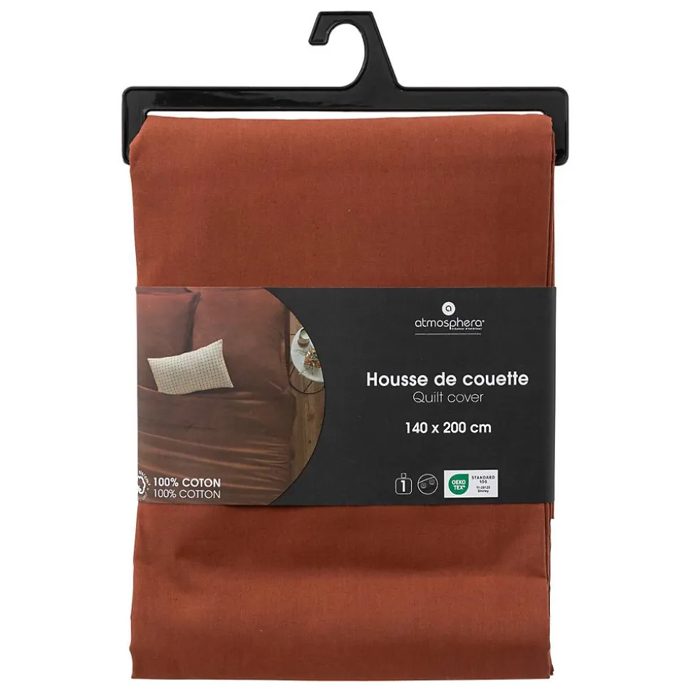 Housse de couette Carina en coton 200x140cm rose terracotta - Atmosphera