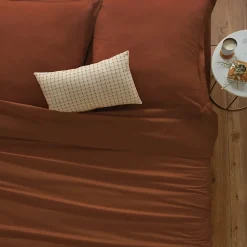 Housse de couette Carina en coton 200x140cm rose terracotta - Atmosphera