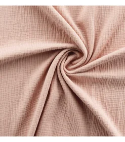 Housse de couette double gaze coton uni Vieux rose 140x200cm - 140x200cm - Rose