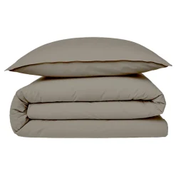 Housse de couette en coton 57 fils unie 200x200cm