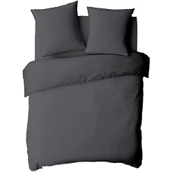 Housse de couette en coton 57 fils unie 200x200cm