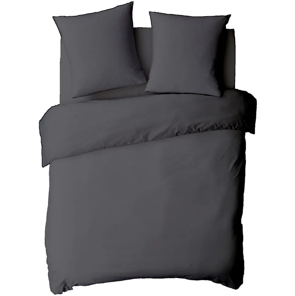 Housse de couette en coton 57 fils unie 200x200cm