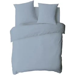 Housse de couette en coton 57 fils unie 200x200cm