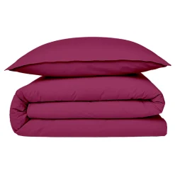 Housse de couette en coton 57 fils unie 200x200cm