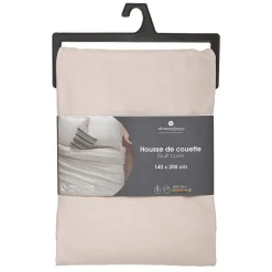 Housse de couette en coton - lin 140x200 cm - Atmosphera