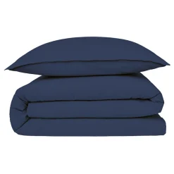 Housse de couette en coton 57 fils unie 140x200cm