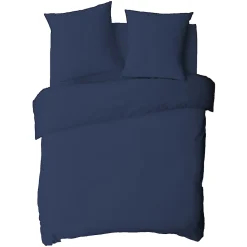 Housse de couette en coton 57 fils unie 140x200cm